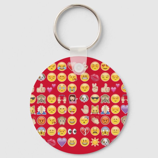 Porte-clés émoticône rouge (Recto)