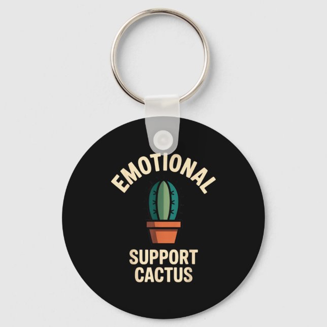 Porte-clés Emotional Suprt Cactus Funny Succulent Humor Outfi (Recto)