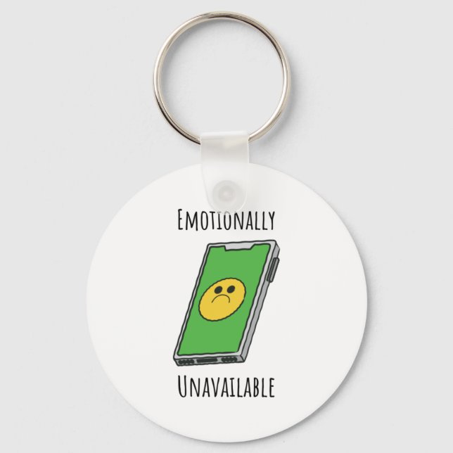 Porte-clés Émotionnellement indisponible (Recto)