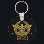 Porte-clés Empire romain Aquila Eagle<br><div class="desc">Symbole puissant de l'empire romain antique,  l'aigle Aquila de couleur or,  parfait pour ceux qui apprécient la Rome antique et les fans de l'Empire romain.</div>