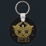 Porte-clés Empire romain Aquila Eagle<br><div class="desc">Symbole puissant de l'empire romain antique,  l'aigle Aquila de couleur or,  parfait pour ceux qui apprécient la Rome antique et les fans de l'Empire romain.</div>