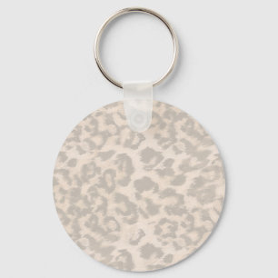 Porte-clés Empreinte de léopard beige.