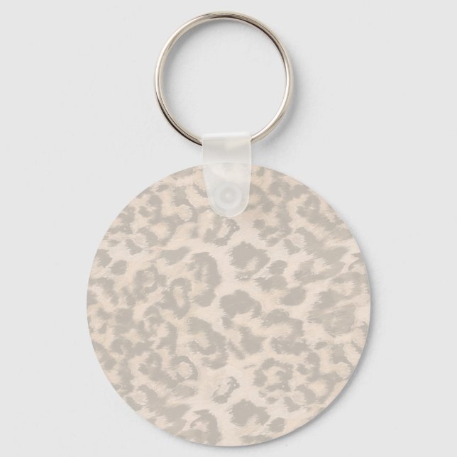 Porte-clés Empreinte de léopard beige. (Recto)
