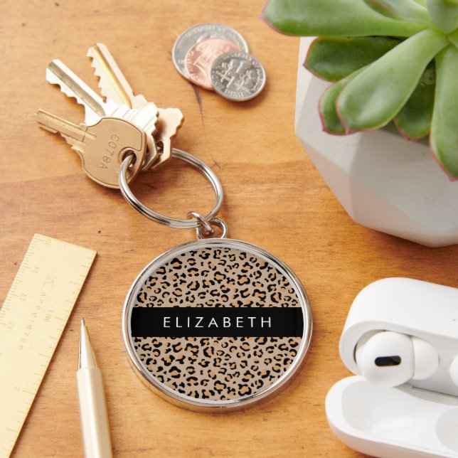 Porte-clés Empreinte de léopard, Spots, Leopard Brown, Votre  (Bureau)