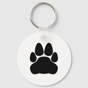 Porte-clés Empreinte de patte de chat noir