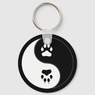 Porte-clés Empreinte de patte de Ying Yang