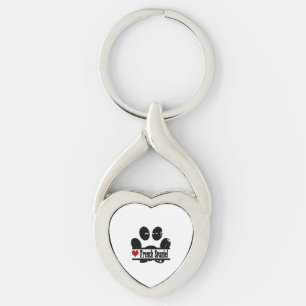 Porte-clés Empreinte de patte français espagnol chien