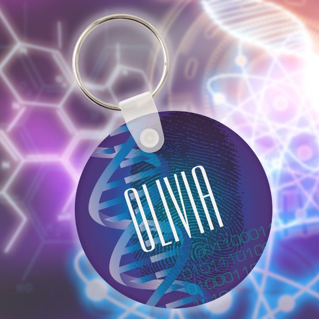 Porte-clés Empreinte digitale ADN personnalisée amusante Scie (Fun Personalized DNA Fingerprint Medical Science Keychain)