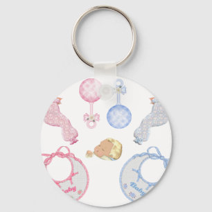 Porte-clés Empreintes de pas adorables mignonnes de crèche de