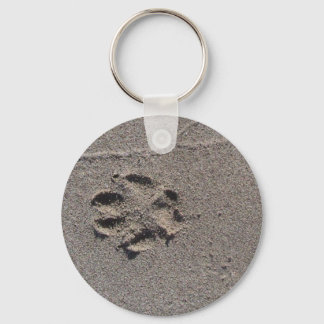 Porte-clés Empreintes de pattes dans le sable