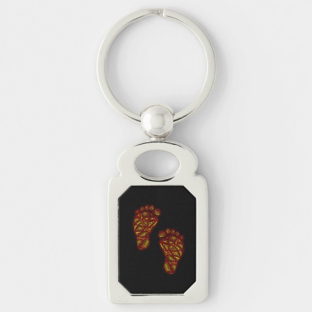 Porte-clés Empreintes de pied bébé (Devant)