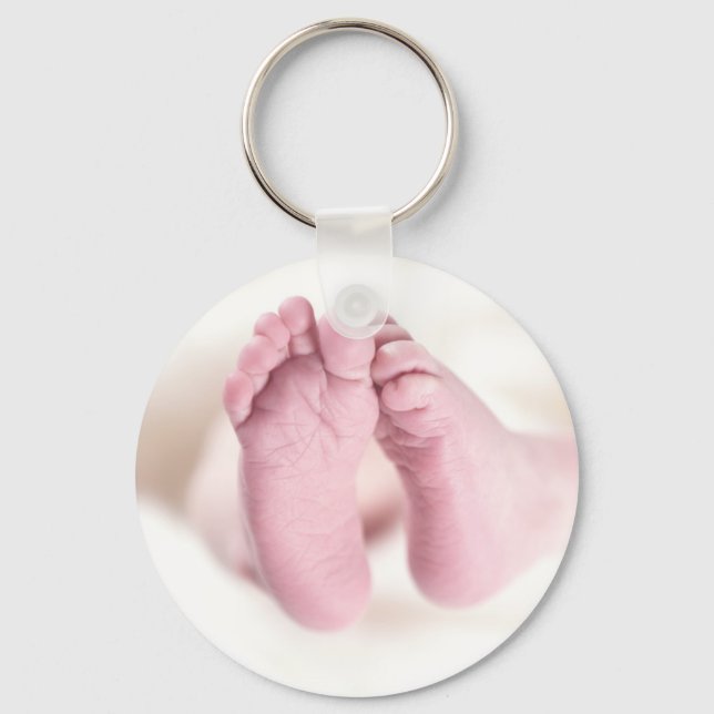 Porte-clés  Empreintes de pieds de bébé mignon adorable pour  (Recto)