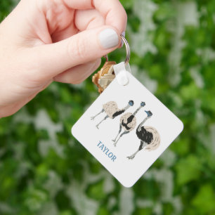 Porte-clés Emus Bird Lovers Personnalisé