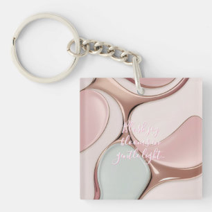 Porte-clés en acrylique au motif graphique abstrai