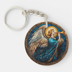 Porte-clés en acrylique avec motif d'ange