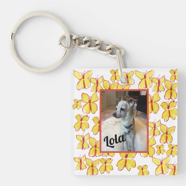 Porte-clés en acrylique avec photo de compagnie pe (Devant)