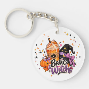 Porte-clés en acrylique Basic Witch pour Halloween