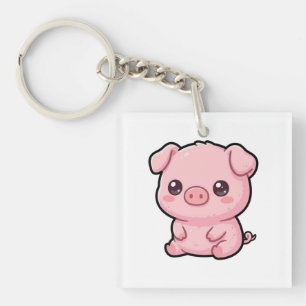 Porte-clés en acrylique Cochonnet Mignon