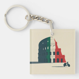Porte-clés en acrylique Colisée inspiré de l'Itali