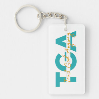 Porte-clés en acrylique Confiance en Dieu de toute