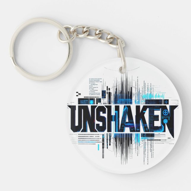 Porte-clés en acrylique Cyberpunk INÉBRANLABLE (Devant)
