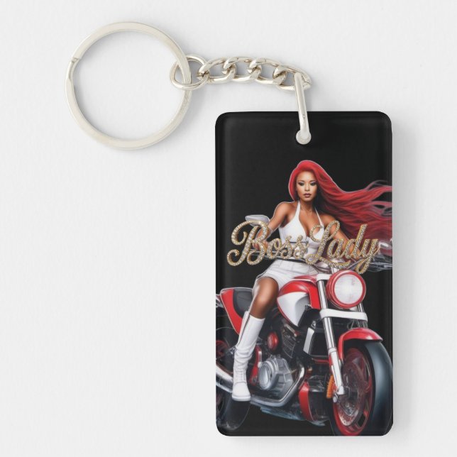 Porte-clés en acrylique Dame Patronne (Devant)