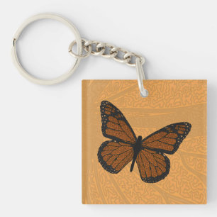 Porte-clés en acrylique Doodled Monarch