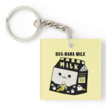 Porte-clés en acrylique double face Boonana Milk