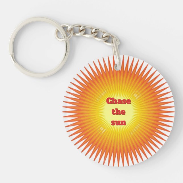 Porte-clés en acrylique double face « Chase the Su (Devant)