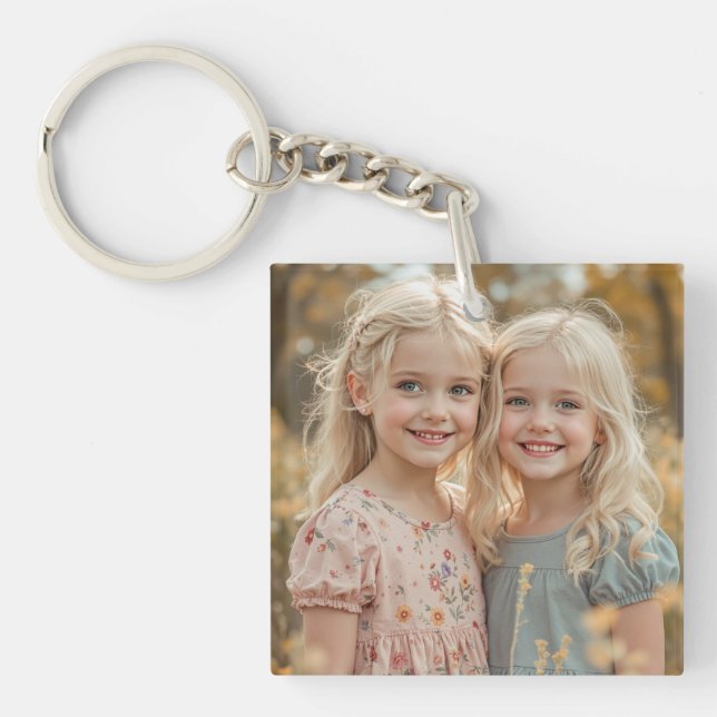 Porte-clés en acrylique double face personnalisé a (Devant)