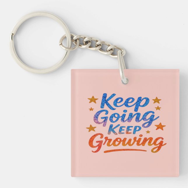 Porte-clés en acrylique motivant pour femmes  (Devant)