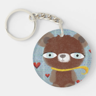 Porte-clés en acrylique Ours en peluche