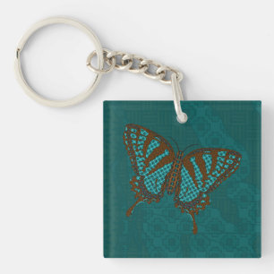 Porte-clés en acrylique Papillon indigène