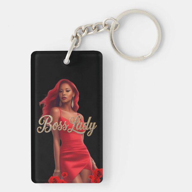 Porte-clés en acrylique Patronne (Dos)