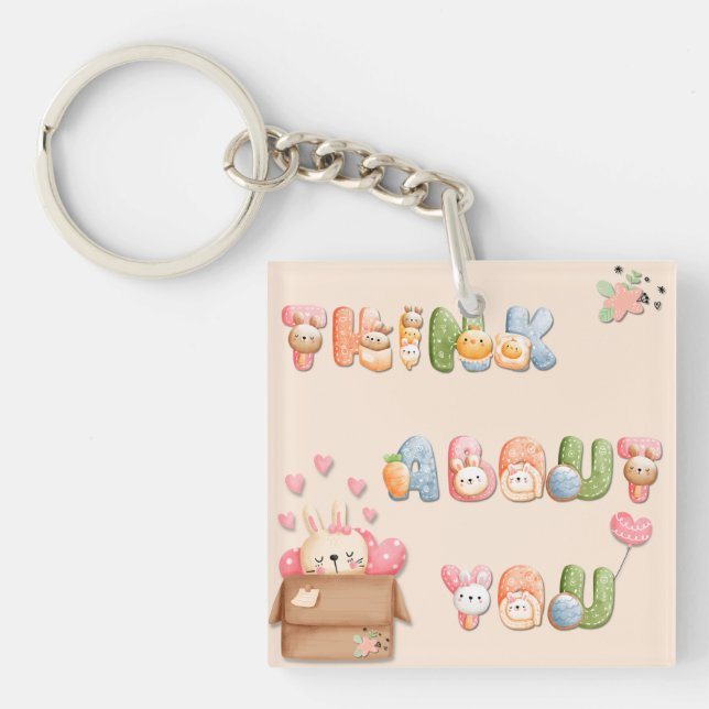 Porte-clés en acrylique | Pense à toi (Devant)