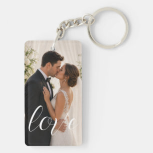 Porte-clés en acrylique personnalisé avec 2 photos