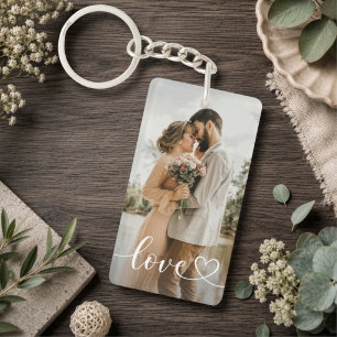 Porte-clés en acrylique personnalisé avec 2 photos