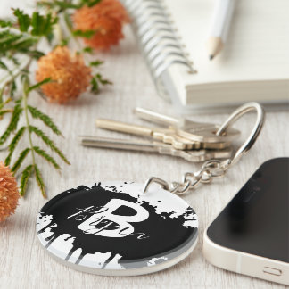 Porte-clés en acrylique personnalisé avec monogram