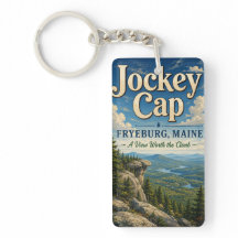 Porte-clés en acrylique rectangle Jockey Cap Fryeb