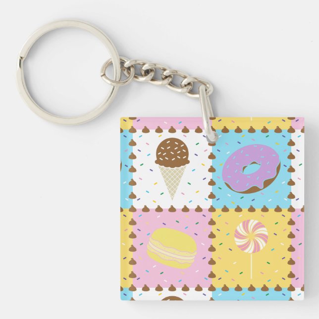 Porte-clés en acrylique Sweet Cravings (Devant)