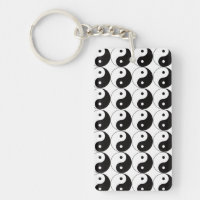 Porte-clés en acrylique symbole chinois Yin Yang T