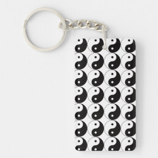 Porte-clés en acrylique symbole chinois Yin Yang T