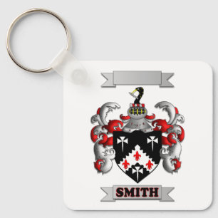 Porte-clés en aluminium avec nom de famille Smith