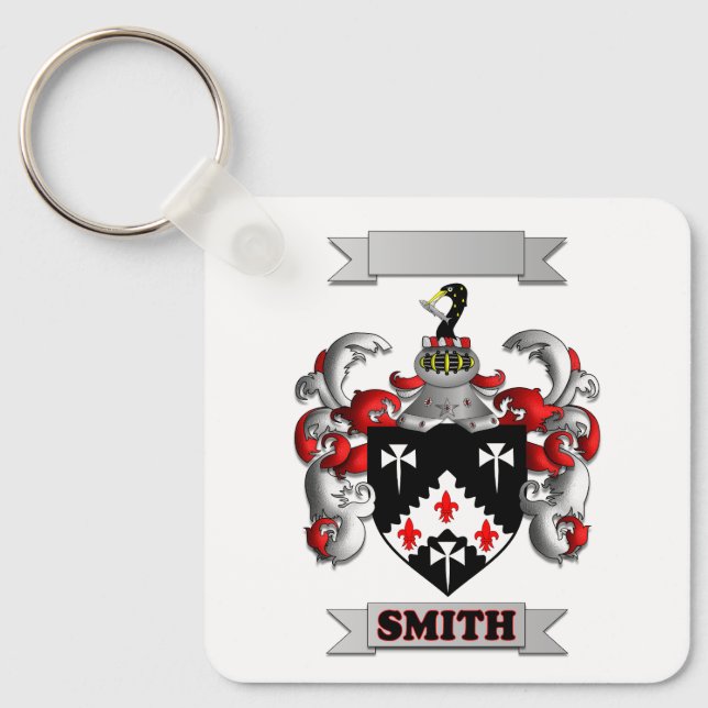 Porte-clés en aluminium avec nom de famille Smith  (Recto)