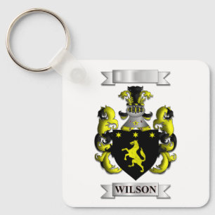 Porte-clés en aluminium Nom de famille Wilson + Bl