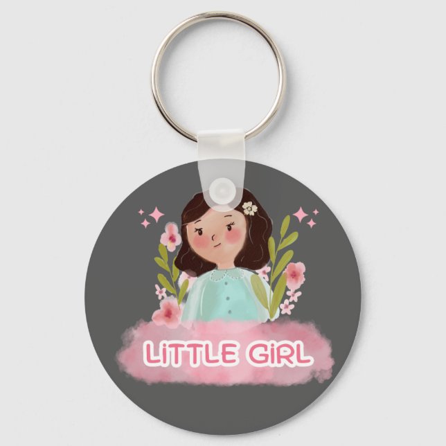 Porte-clés en aluminium pour filles (Recto)