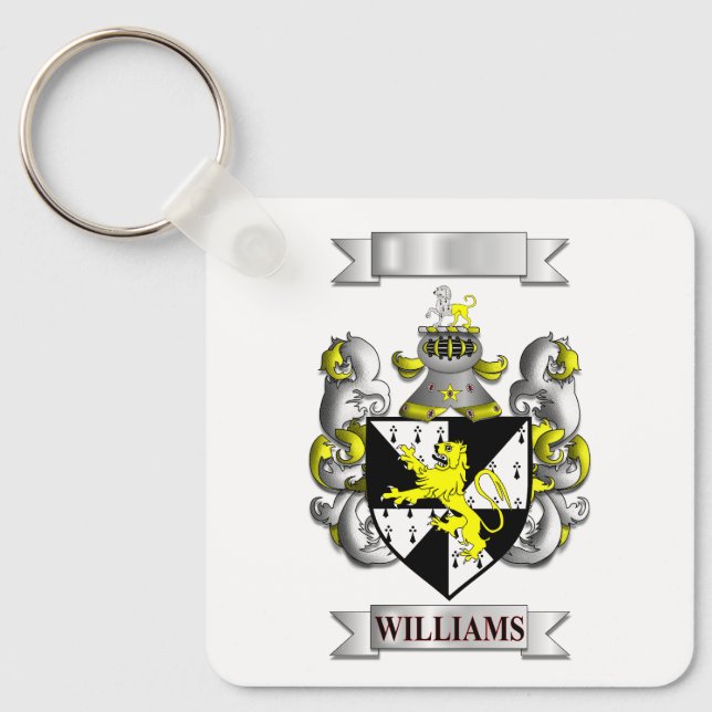 Porte-clés en aluminium Williams Famille Nom de fa (Recto)