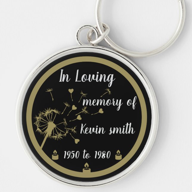 Porte-clés En amour Anniversaire de la mort de mémoire (Devant)