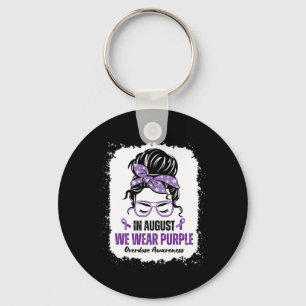 Porte-clés En août, nous portons un ruban violet pour la sens