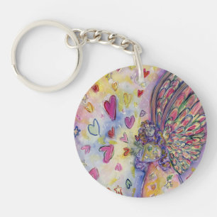 Porte-clés en art personnalisé d'ange de l'univers